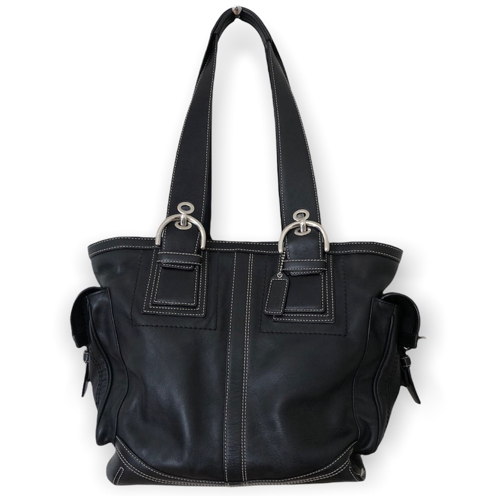 Coach Soho Double Buckle Pockets Zip Tote